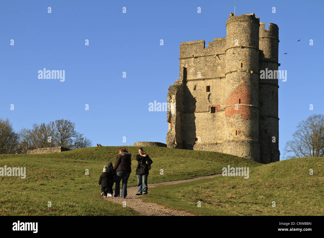 UK Berkshire Visitors At Donnington Castle Stock Photo Alamy