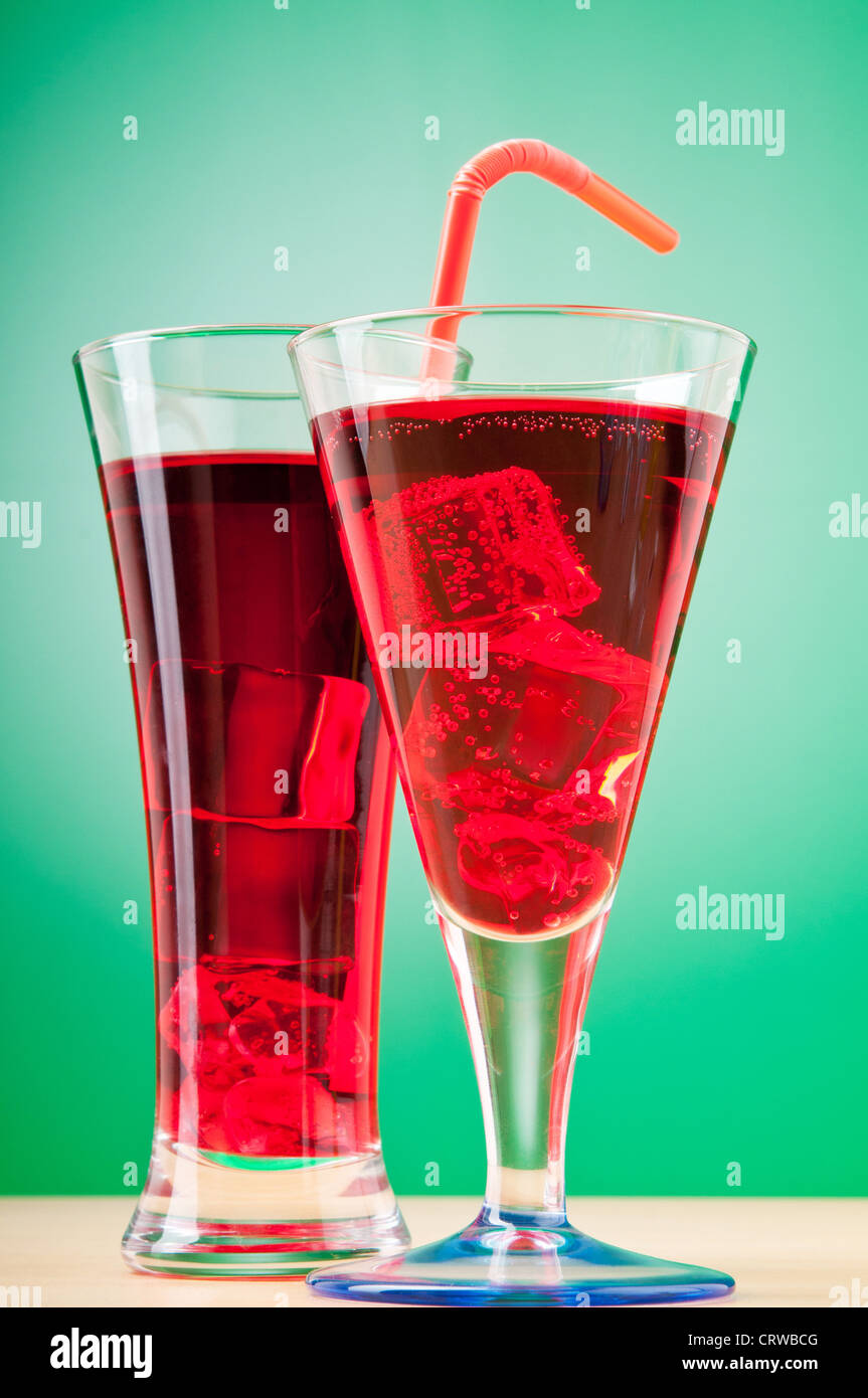 Colourful cocktail in glasses Stock Photo Alamy