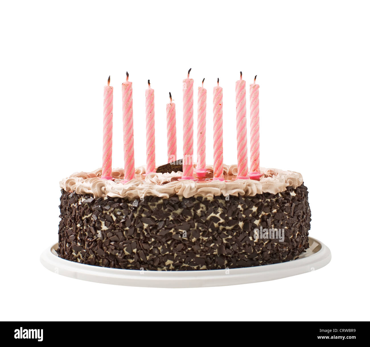 cake chocolate and candles Stock Photo - Alamy