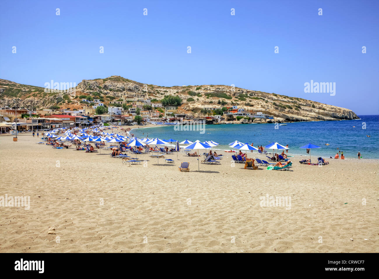 Matala, Crete, Greece Stock Photo