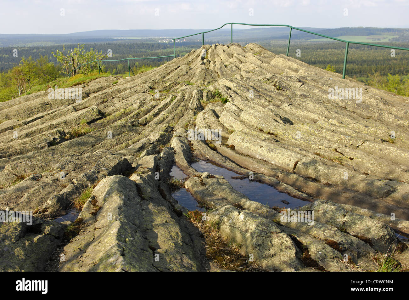 Basalt geotope Hirtstein, Saxony, Germany Stock Photo