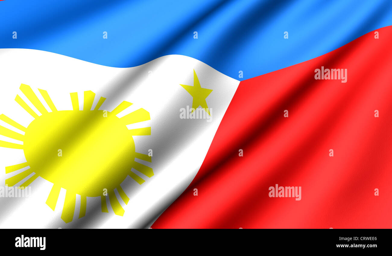 Flag of Philippines. Close up. Front view Stock Photo - Alamy