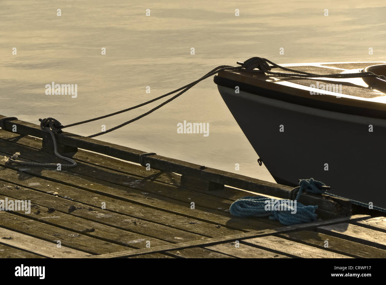 Boat on a mooring Stock Photo