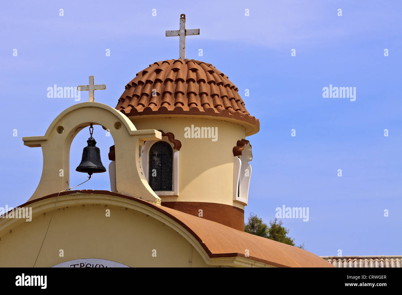 Greece Crete Plakias Church Stock Photo