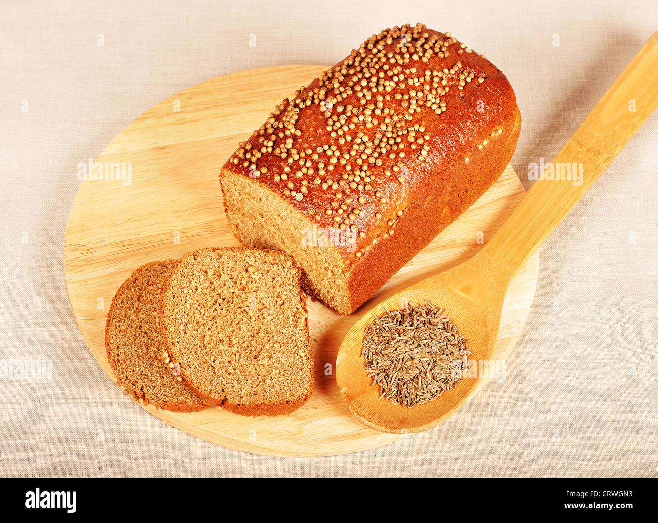 Bread with spices Stock Photo