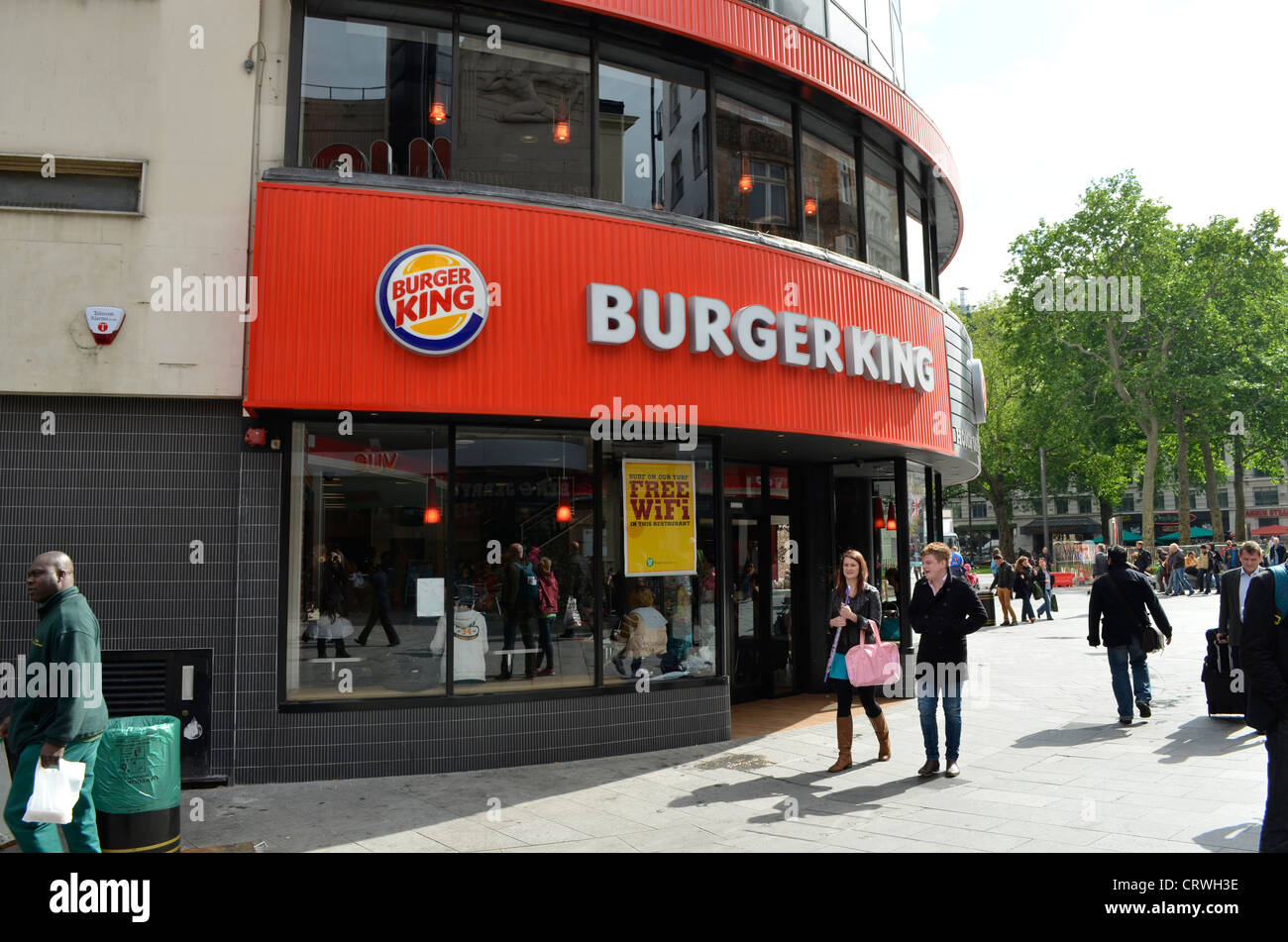 Burger King front Leicester square London Stock Photo