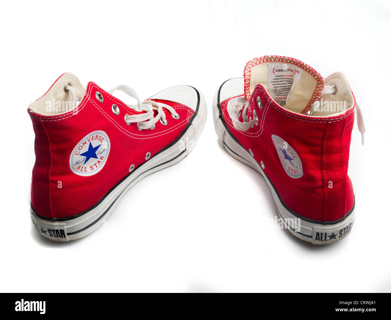 Red Converse Chuck Taylor All Star shoe pair Stock Photo - Alamy