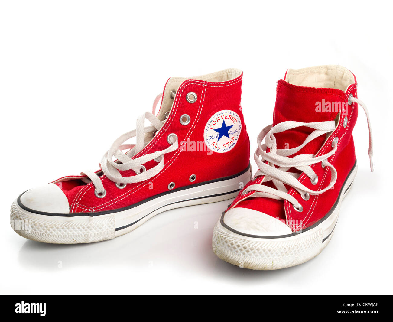 Red Converse Chuck Taylor All Star shoe pair Stock Photo - Alamy