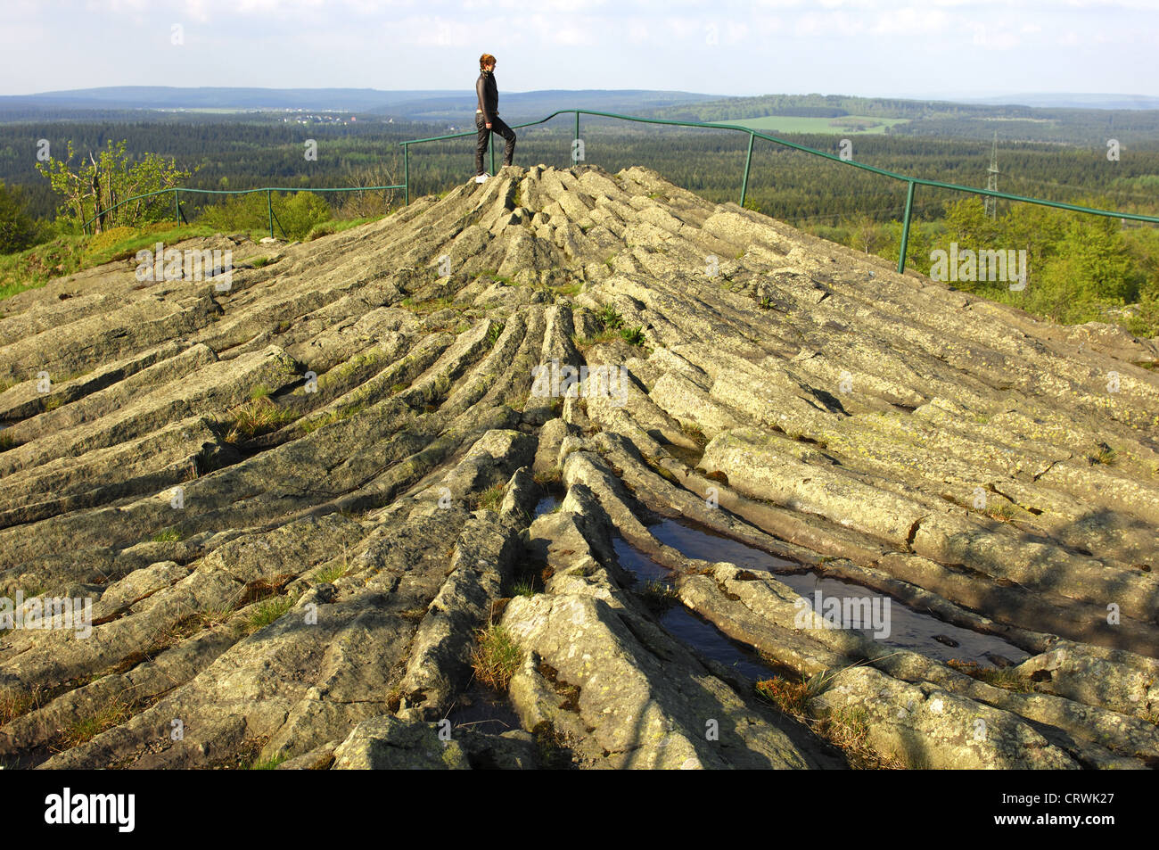 Geotope Hirtstein, Erzgebirge, Germany Stock Photo