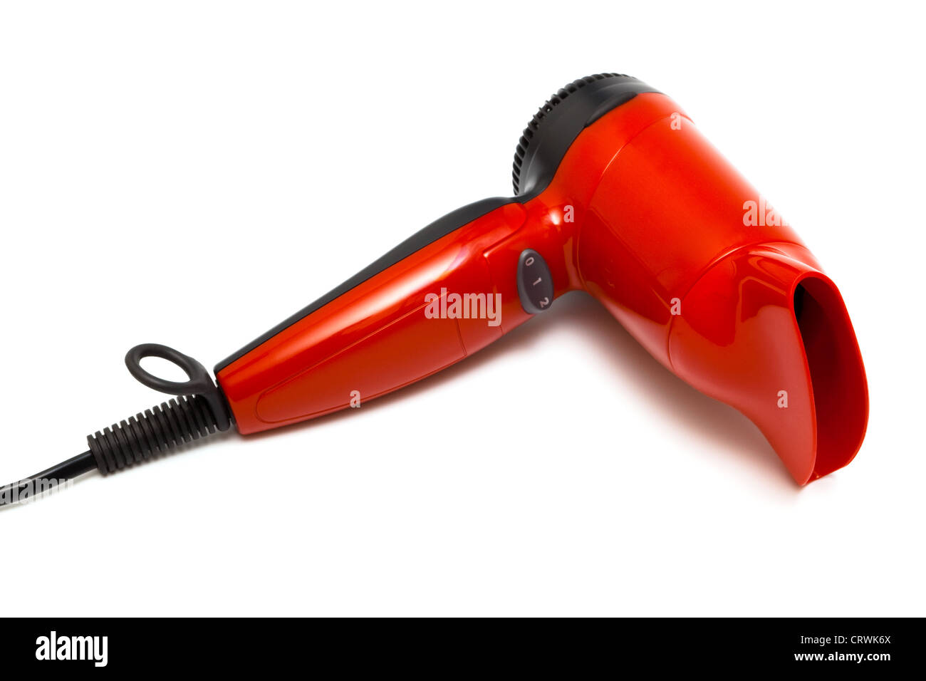 beautiful red hair dryer Stock Photo