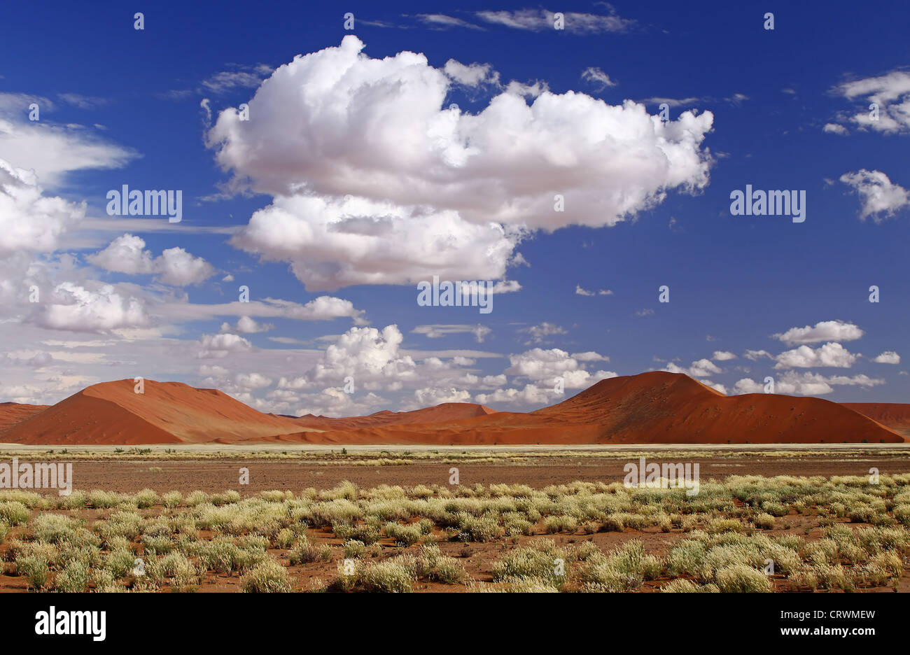 clouds in the Namib-Desert Stock Photo