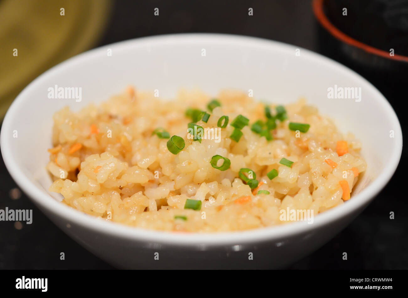 fried rice with garlic and spring onion Stock Photo Alamy
