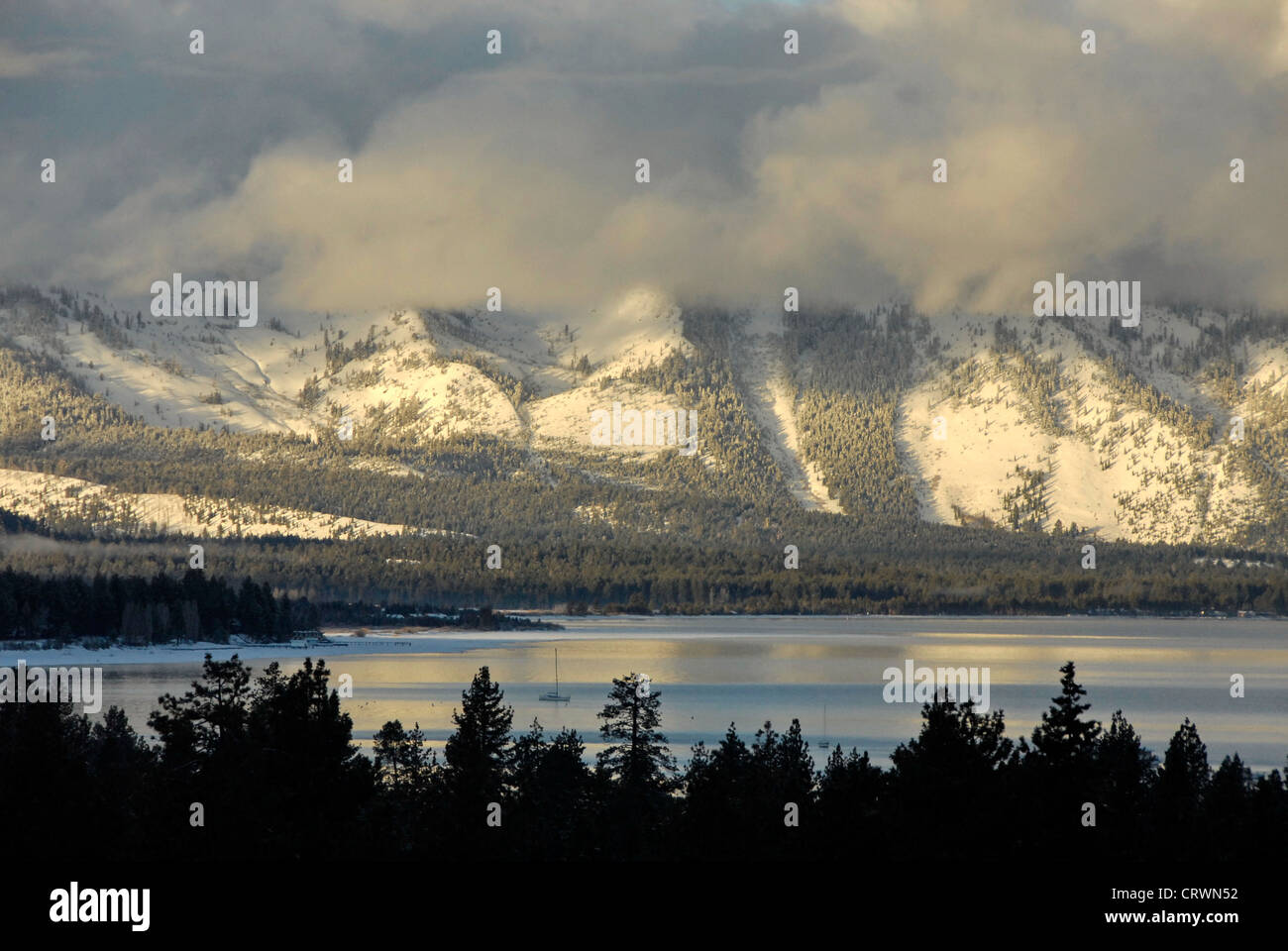 Sierra Nevada Mountains around Lake Tahoe, California, USA Stock Photo ...