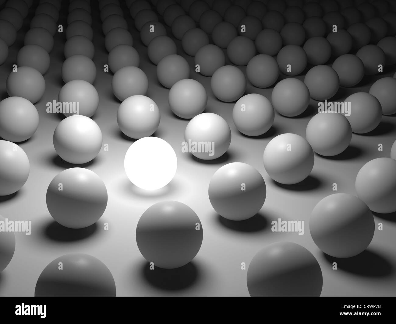 3D concept rendering depicting individualism and uniqueness Stock Photo