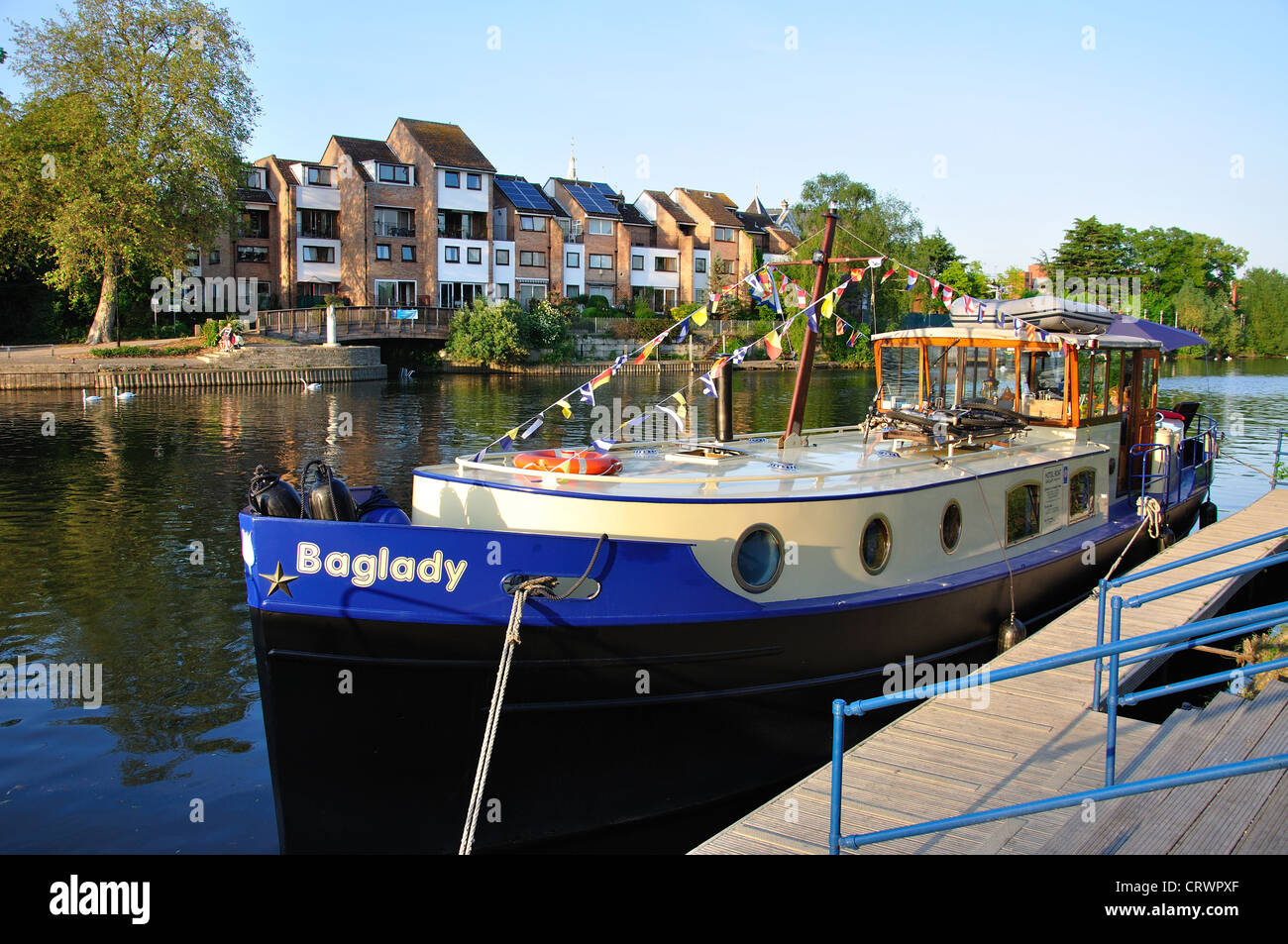 Dutch Barge 'Baglady' on River Thames, The Hythe, Egham, Surrey, England, United Kingdom Stock Photo