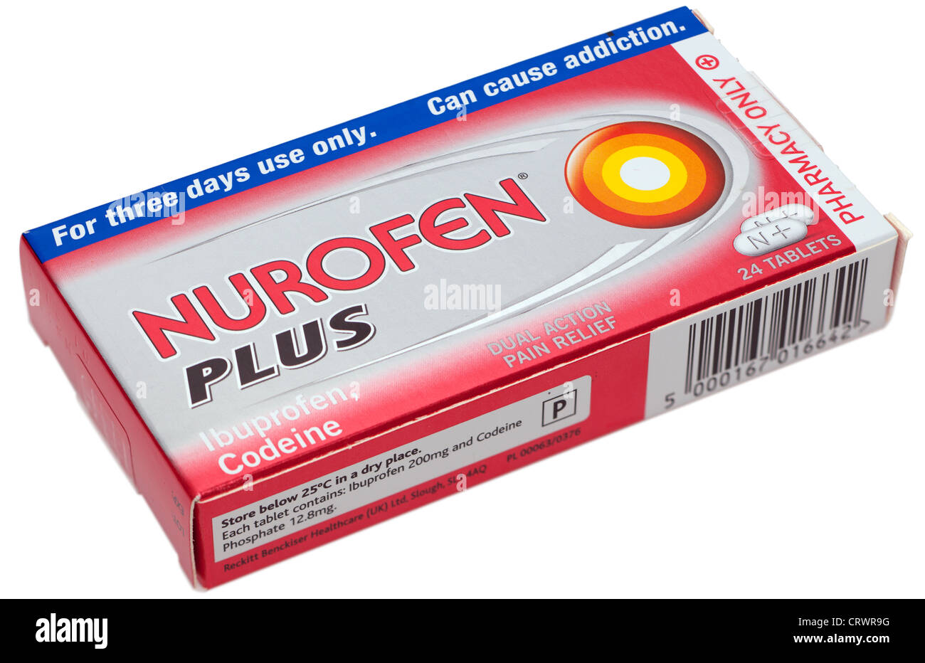 Packet of 24 Nurofen plus ibuprofen and codeine tablets Stock Photo - Alamy