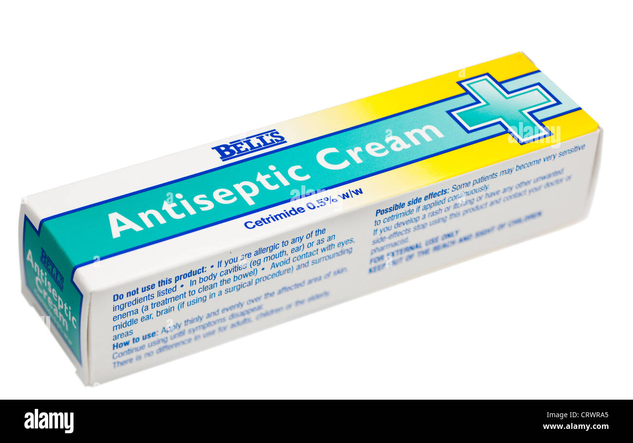 Pack of Bells antiseptic cream with cetrimide Stock Photo Alamy