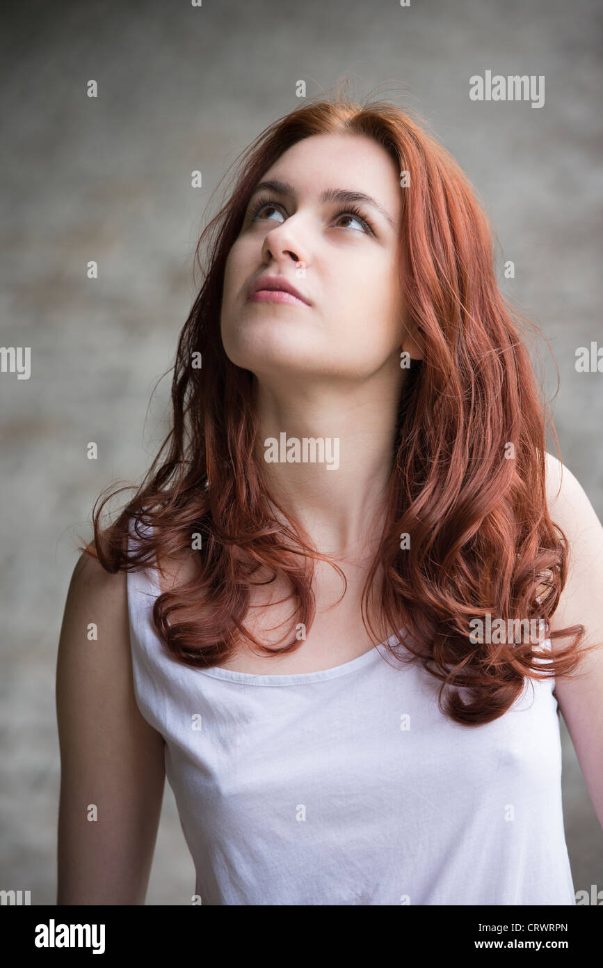Red hair beautiful woman hi-res stock photography and images - Alamy