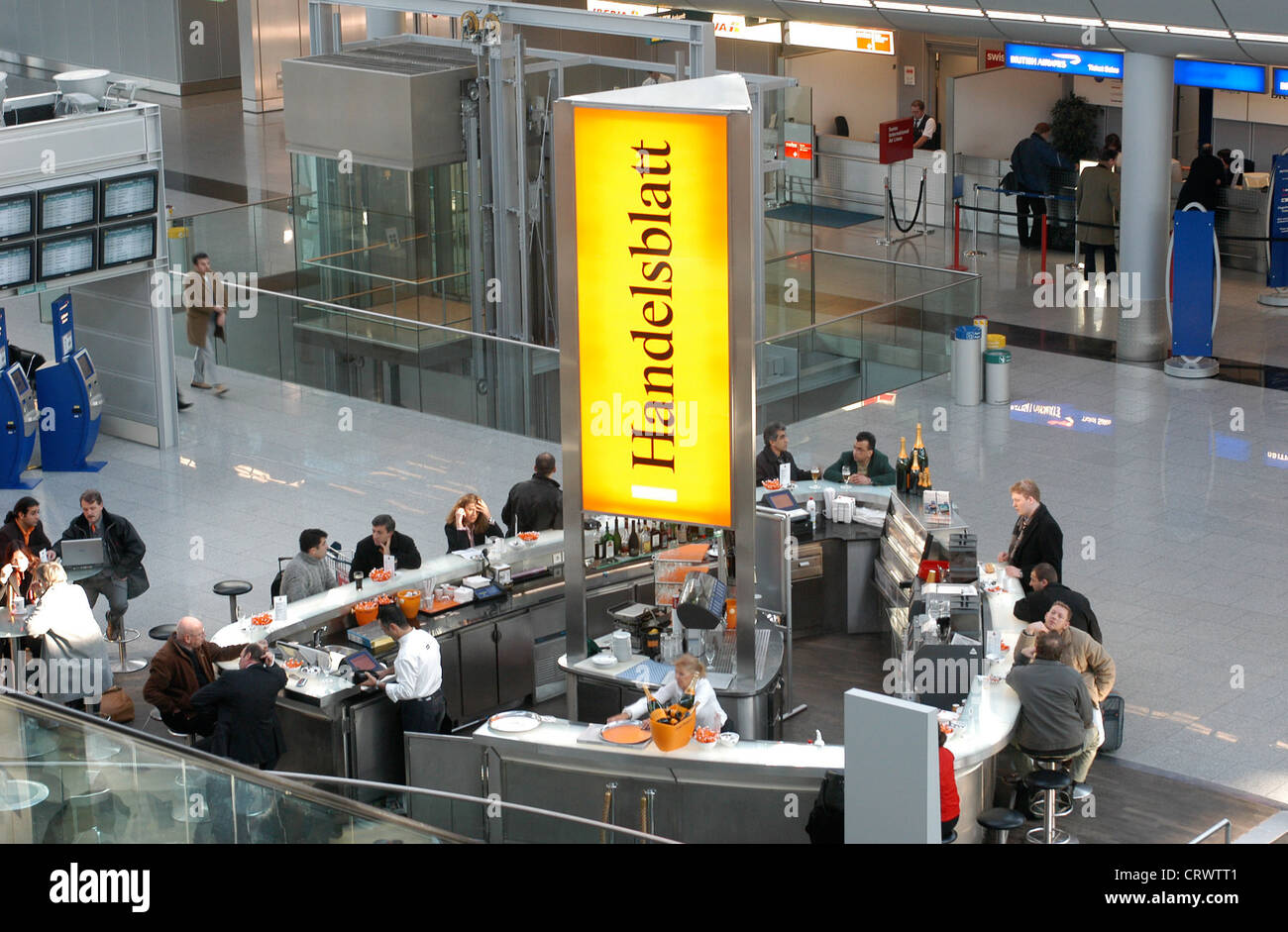 Cafe at Duesseldorf airport Stock Photo