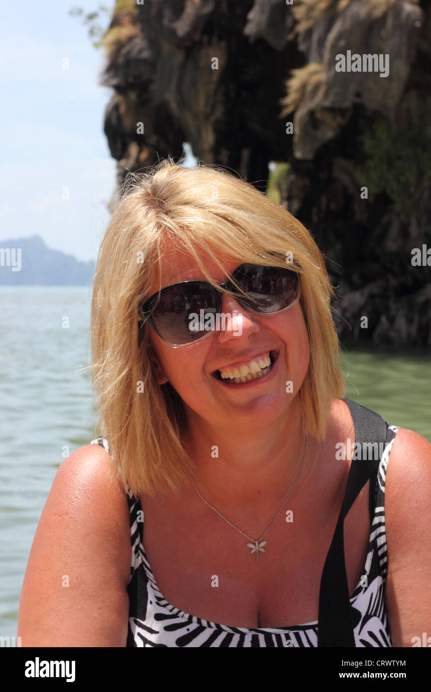 Pleased lovely mature woman hi-res stock photography and images - Alamy