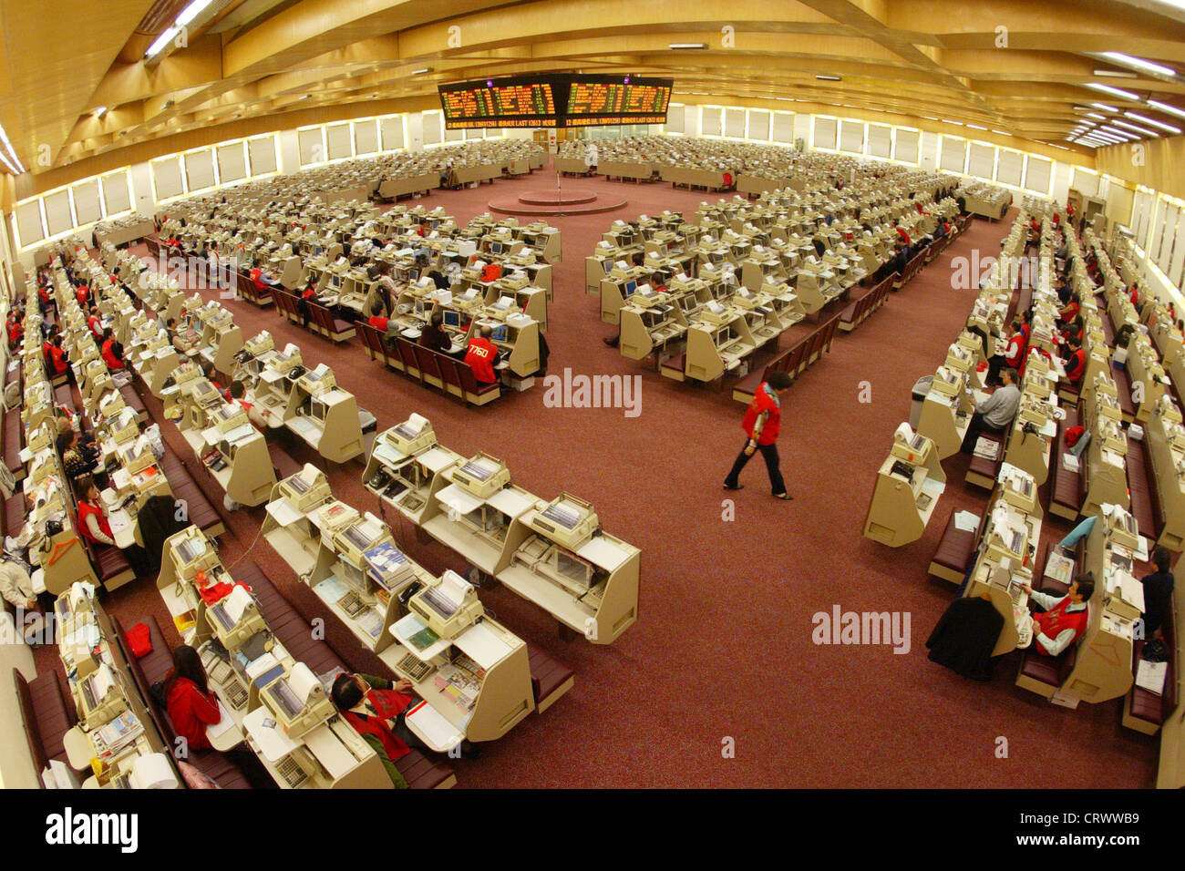 Trading in the Stock Exchange of Hong Kong Stock Photo