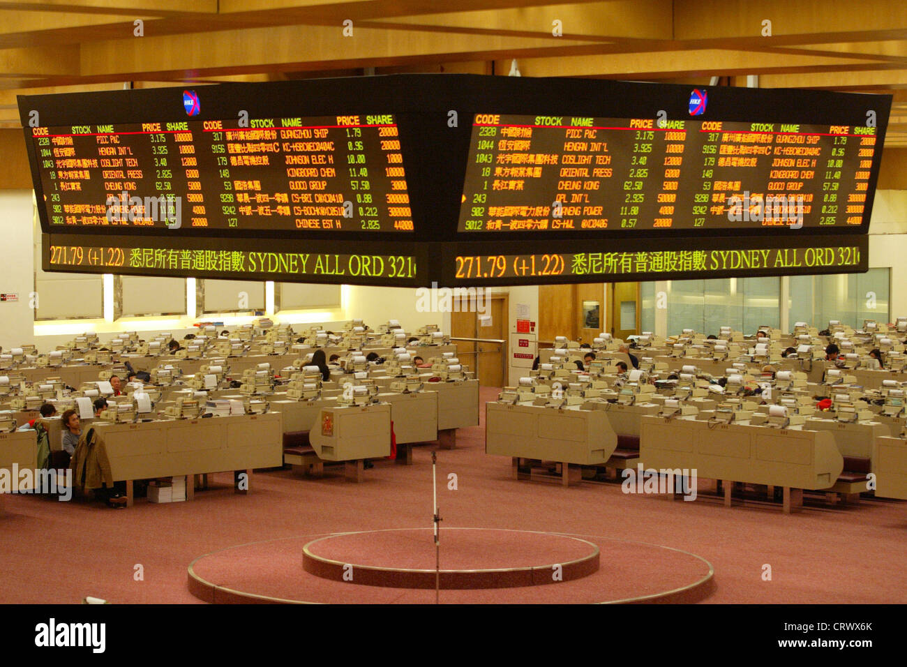 Trading in the Stock Exchange of Hong Kong Stock Photo Alamy
