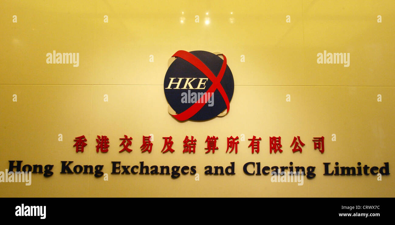 Logo of Hong Kong Exchanges and Clearing Limited Stock Photo