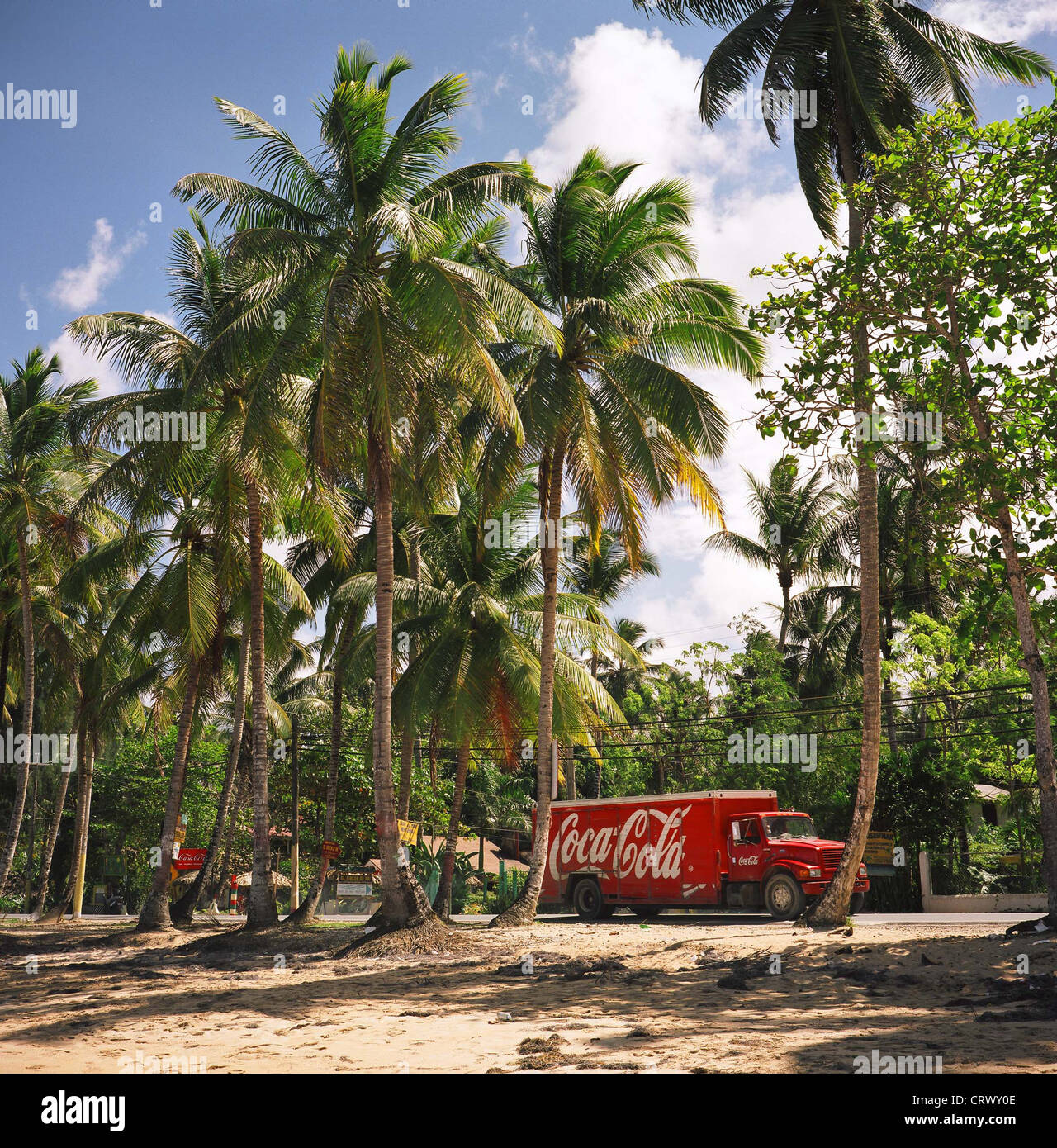 Coca Cola truck, Dominican Republic Stock Photo