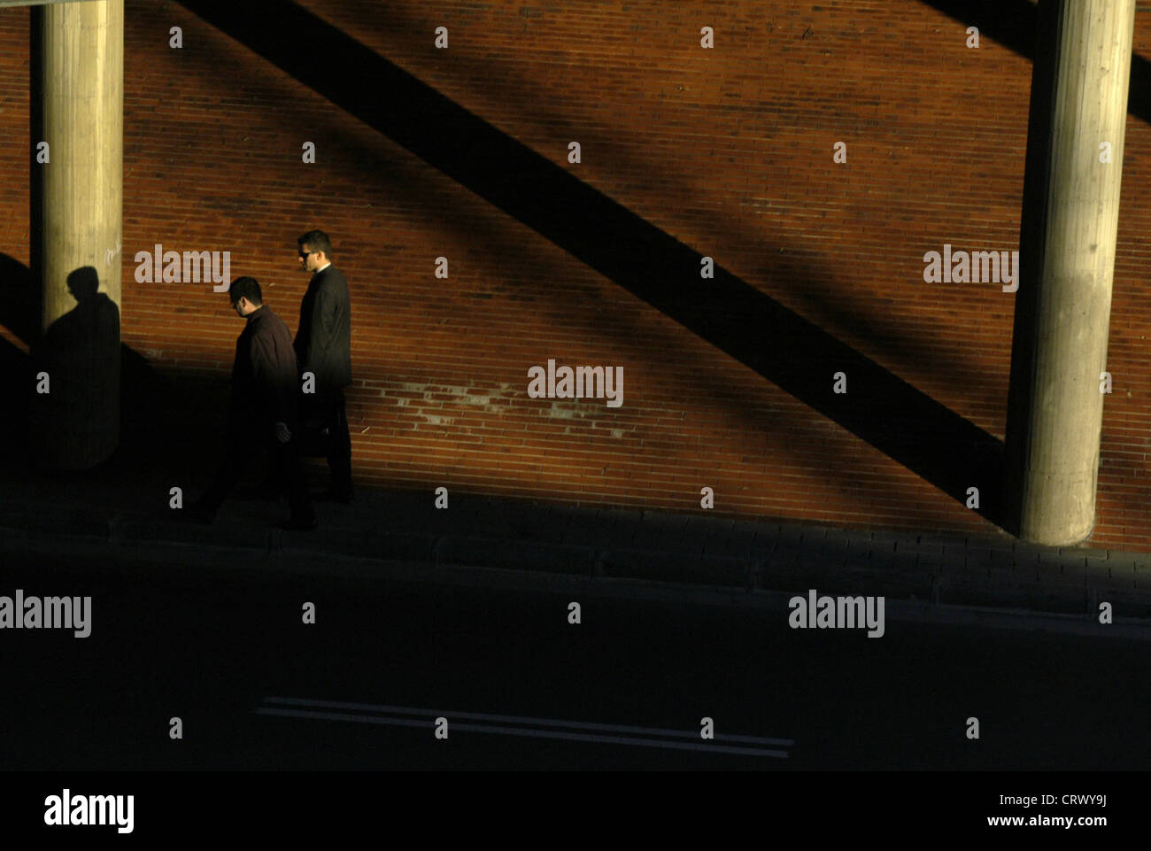 Two men with briefcases Stock Photo
