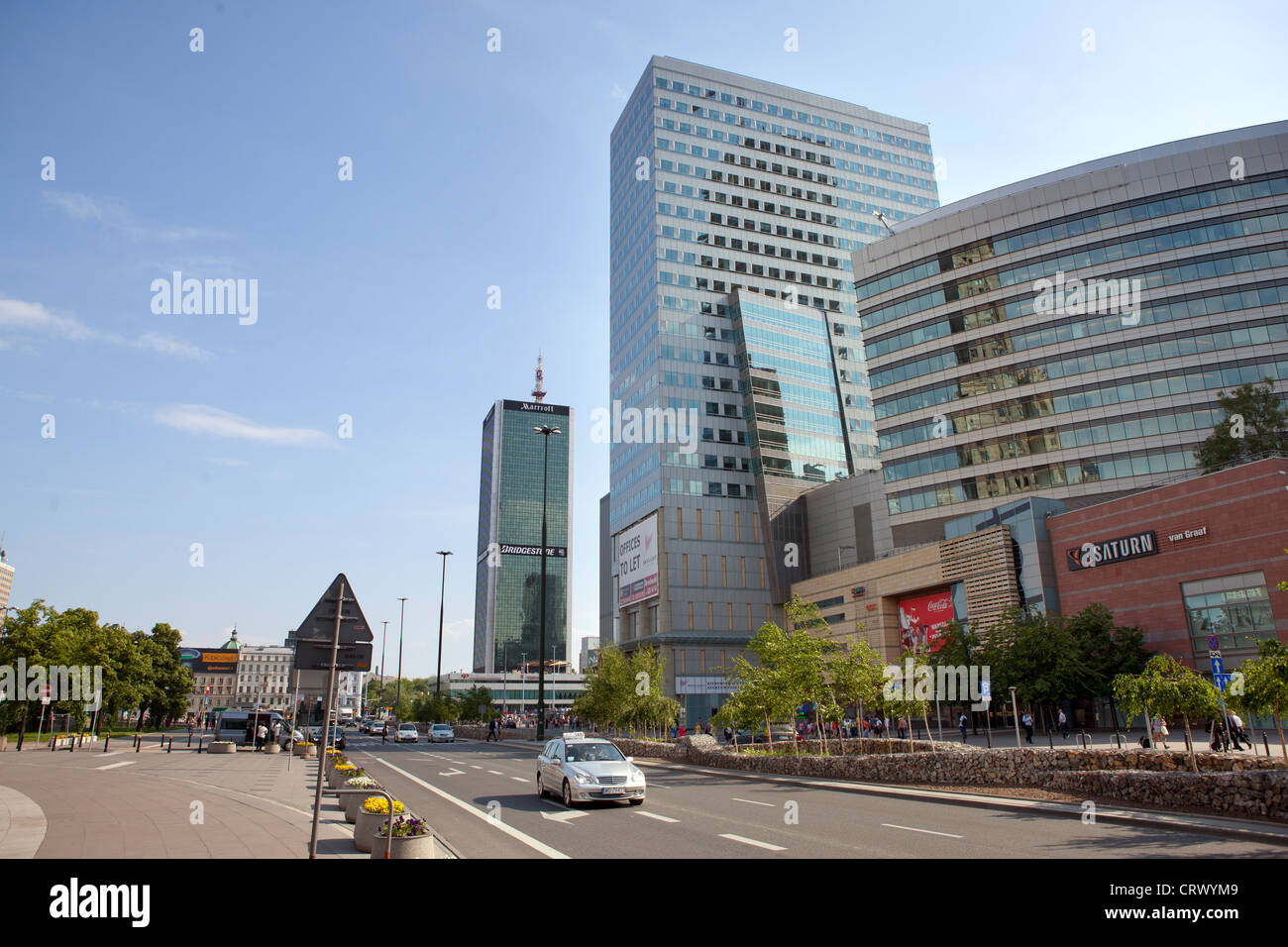 The city centre & central business district, Warsaw, Poland, Stock Photo