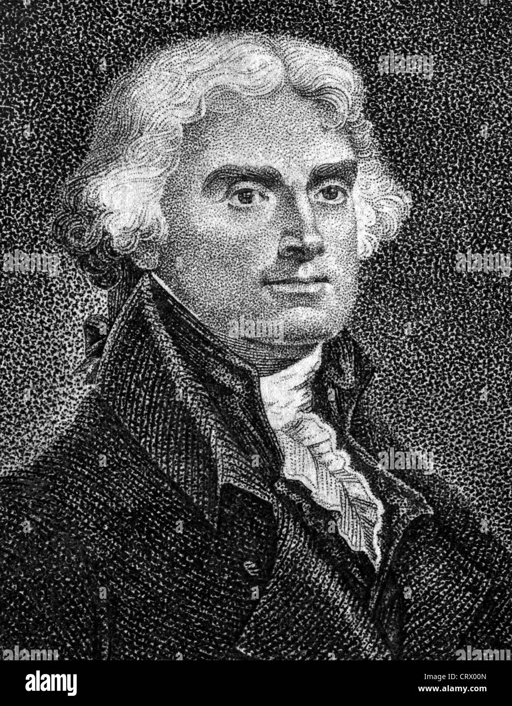 Vintage portrait of Thomas Jefferson Stock Photo Alamy