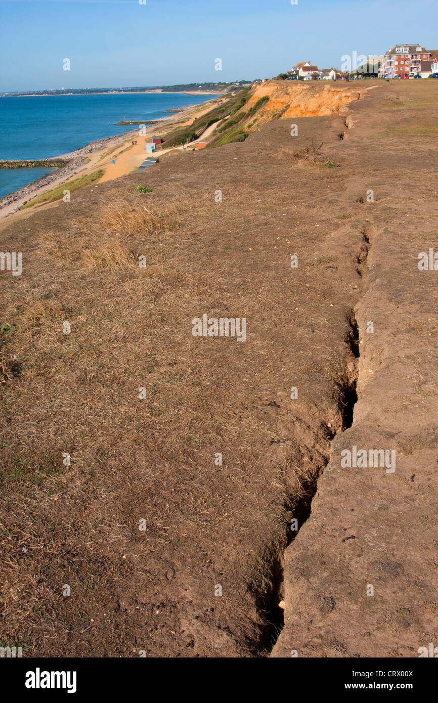 eroding coast, Barton on Sea, Hampshire Stock Photo