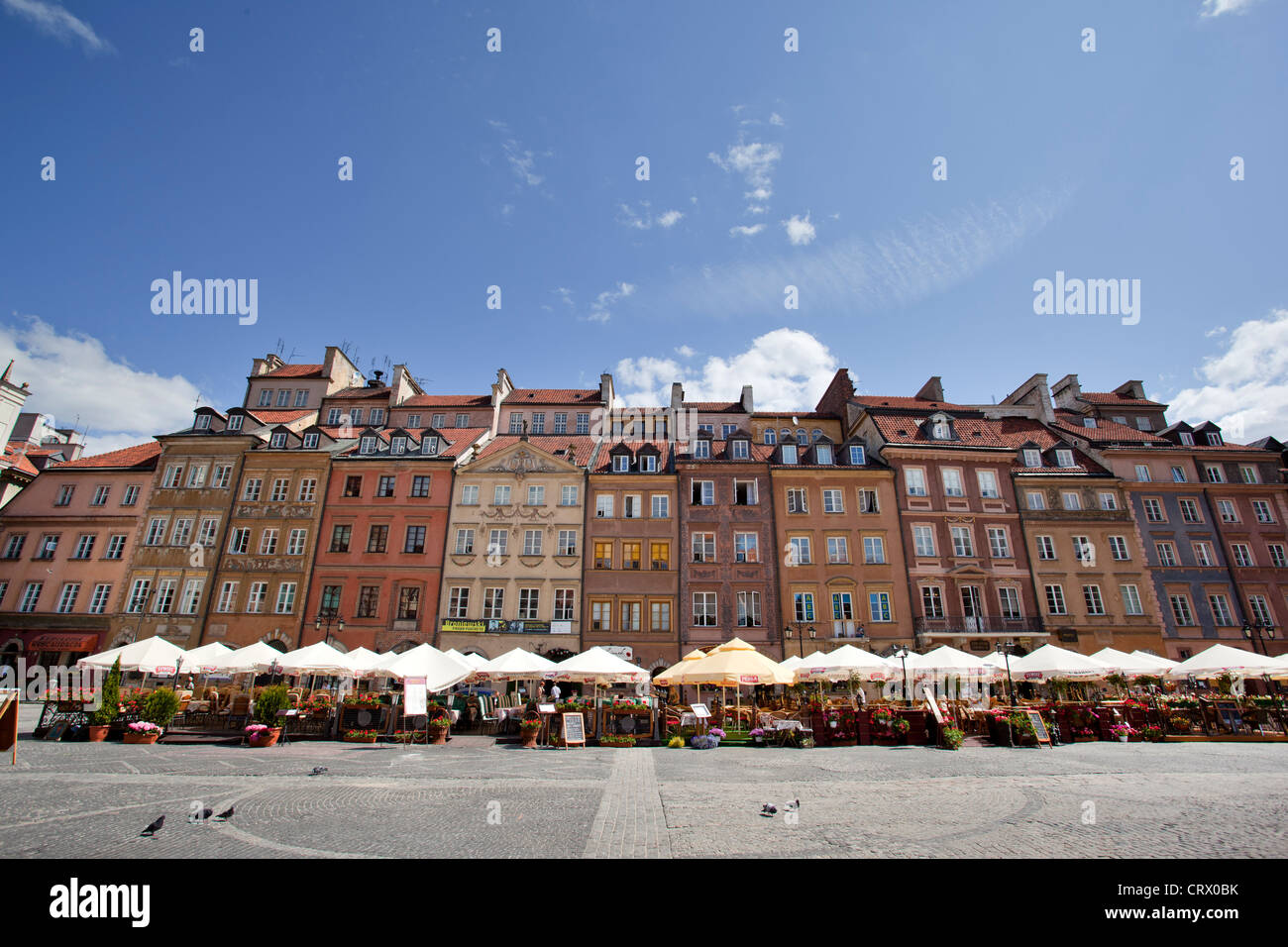 The Old town market place, Warsaw, Poland.  (Rynek Starego Miasta, Warszawa) Stock Photo