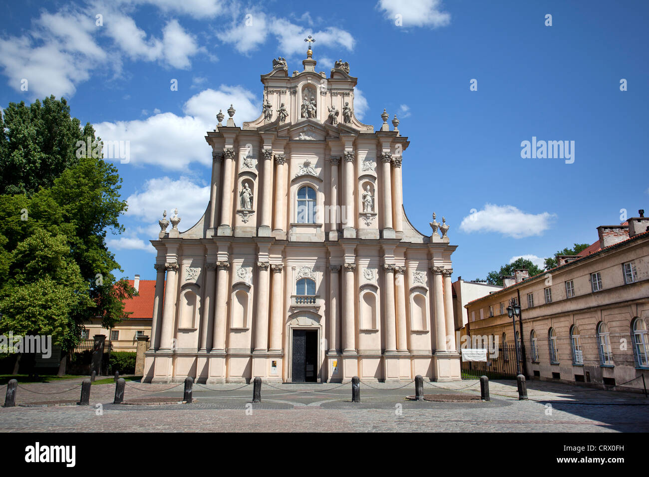 The church of Visitation. (aka Saint Mary's church) Warsaw, Poland, Stock Photo
