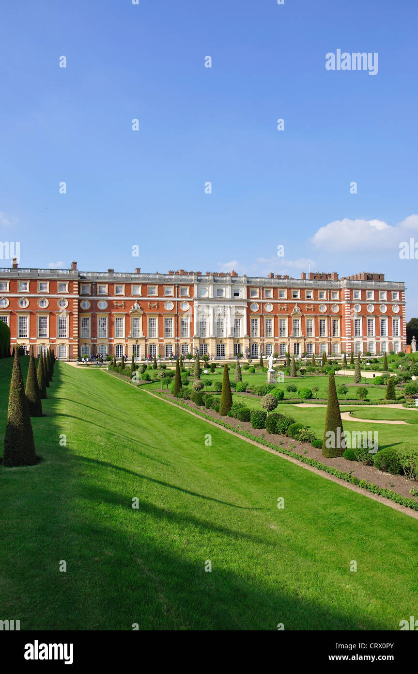 The Privy Garden, South Front, Hampton Court Palace, Hampton, Borough of Richmond upon Thames, Greater London, England, United Kingdom Stock Photo