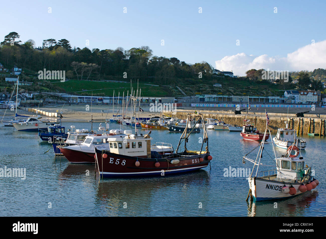 Harbour lyme regis uk fishing boat hi-res stock photography and images ...