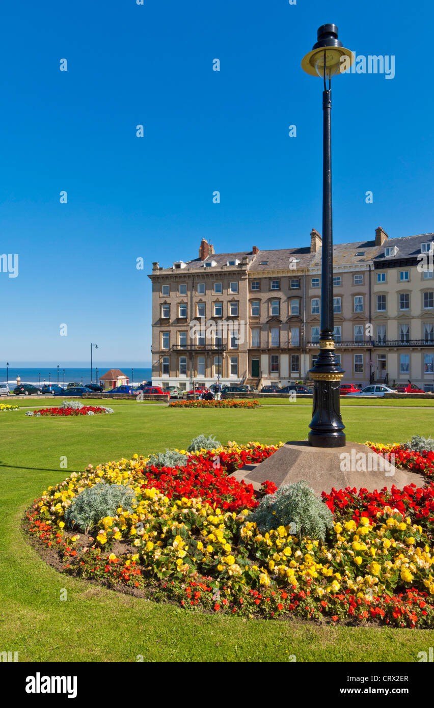 whitby royal crescent flower display hotels north yorkshire england uk