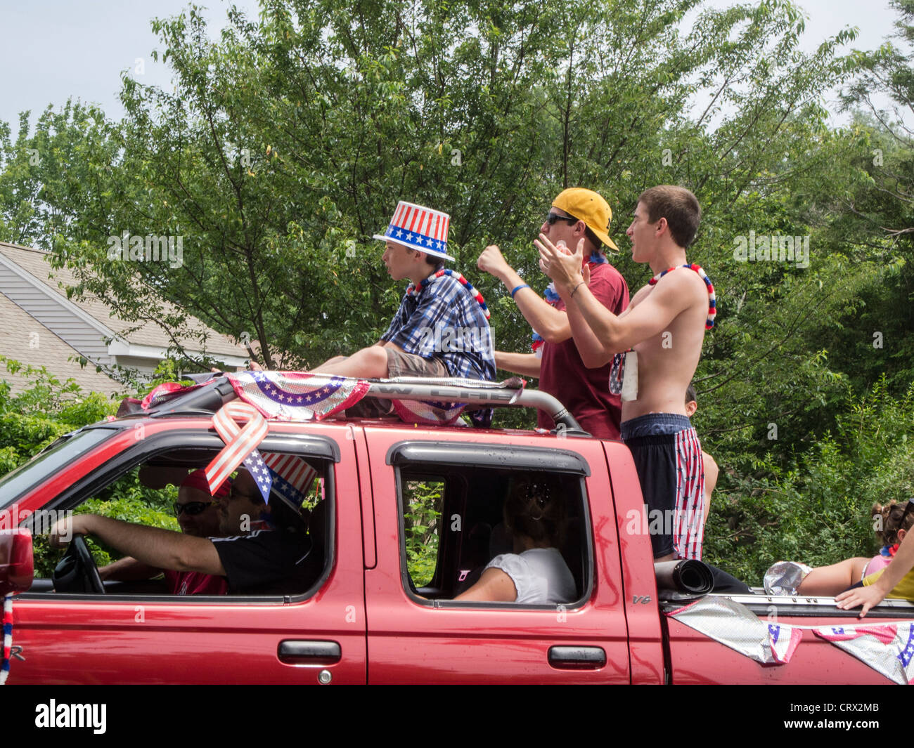 Niantic, CT - 4 July 2011: 39th Annual Independence Day Parade in the American small town of Niantic CT USA fan favorite town Stock Photo