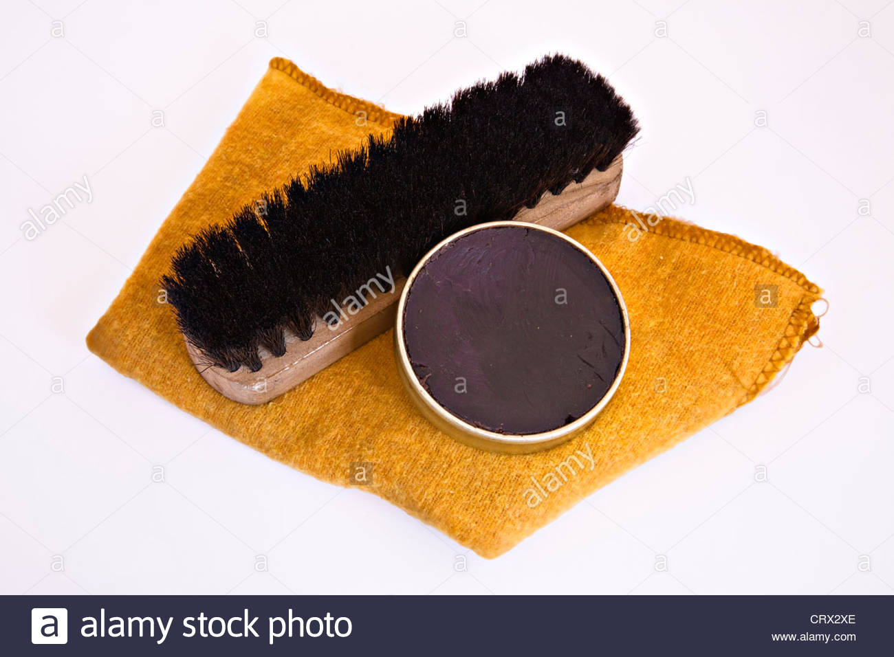 shoe polish and brush