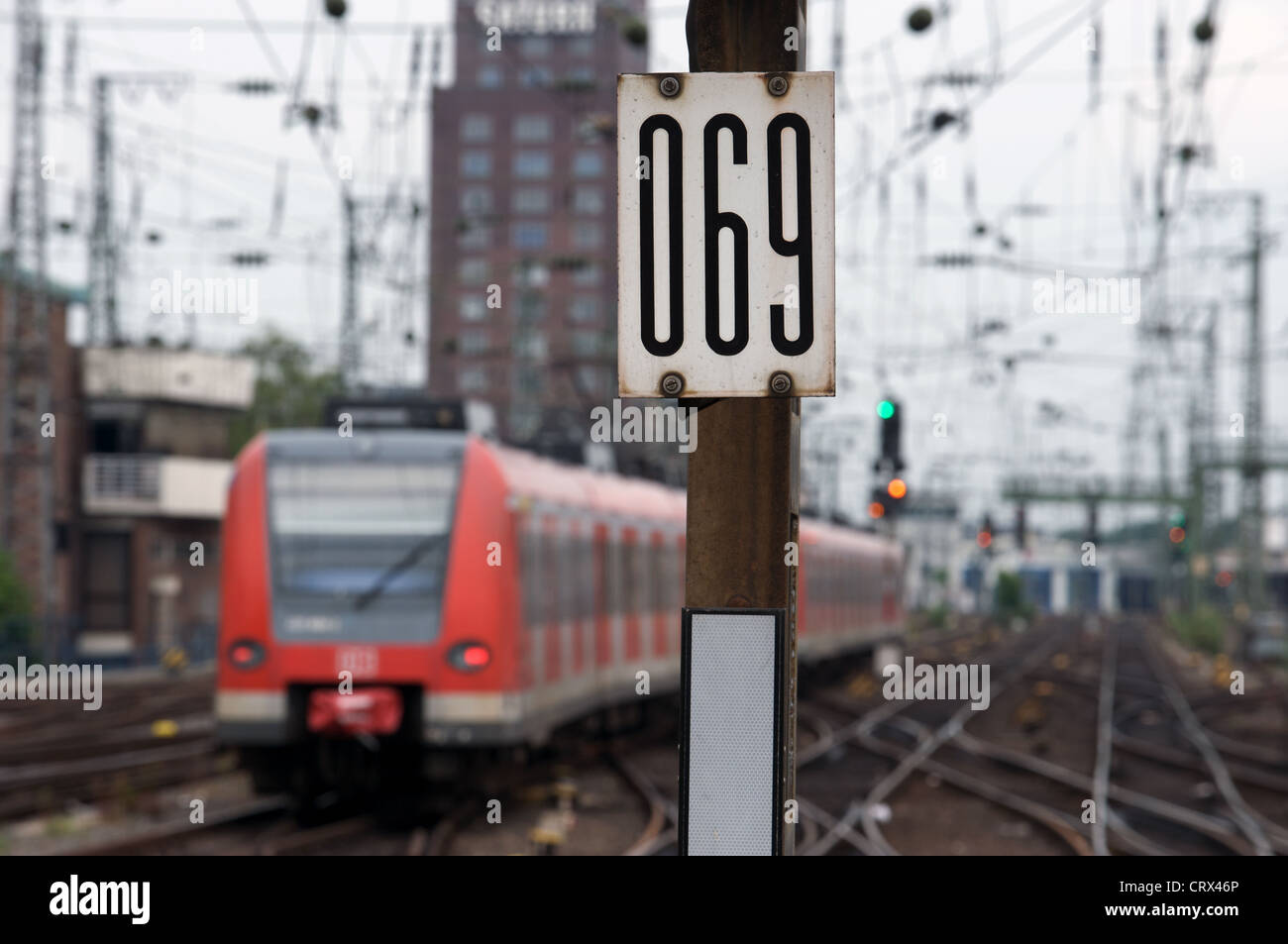 Germany Signal Railway signal number Cologne Germany Stock Photo - Alamy