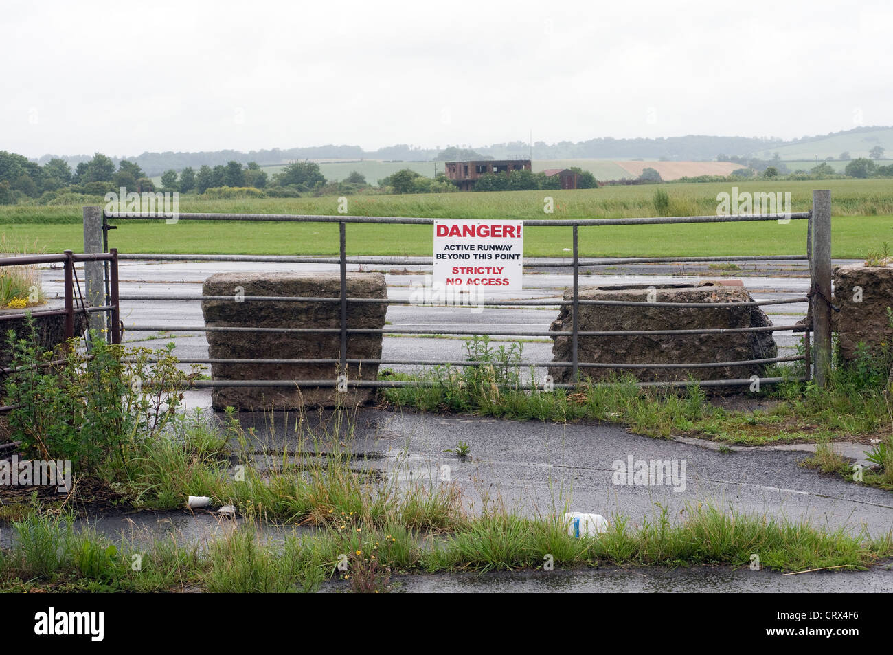 Airport on the Somerset levels Stock Photo