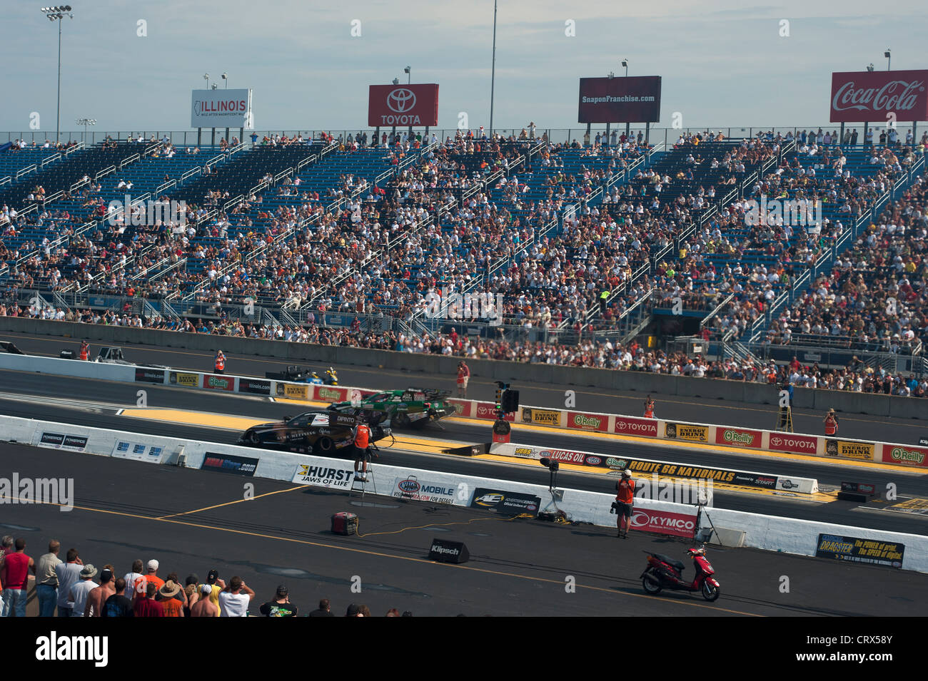 National Hot Rod Association Nationals at Route 66 Raceway, Joliet, Illinois, USA Stock Photo