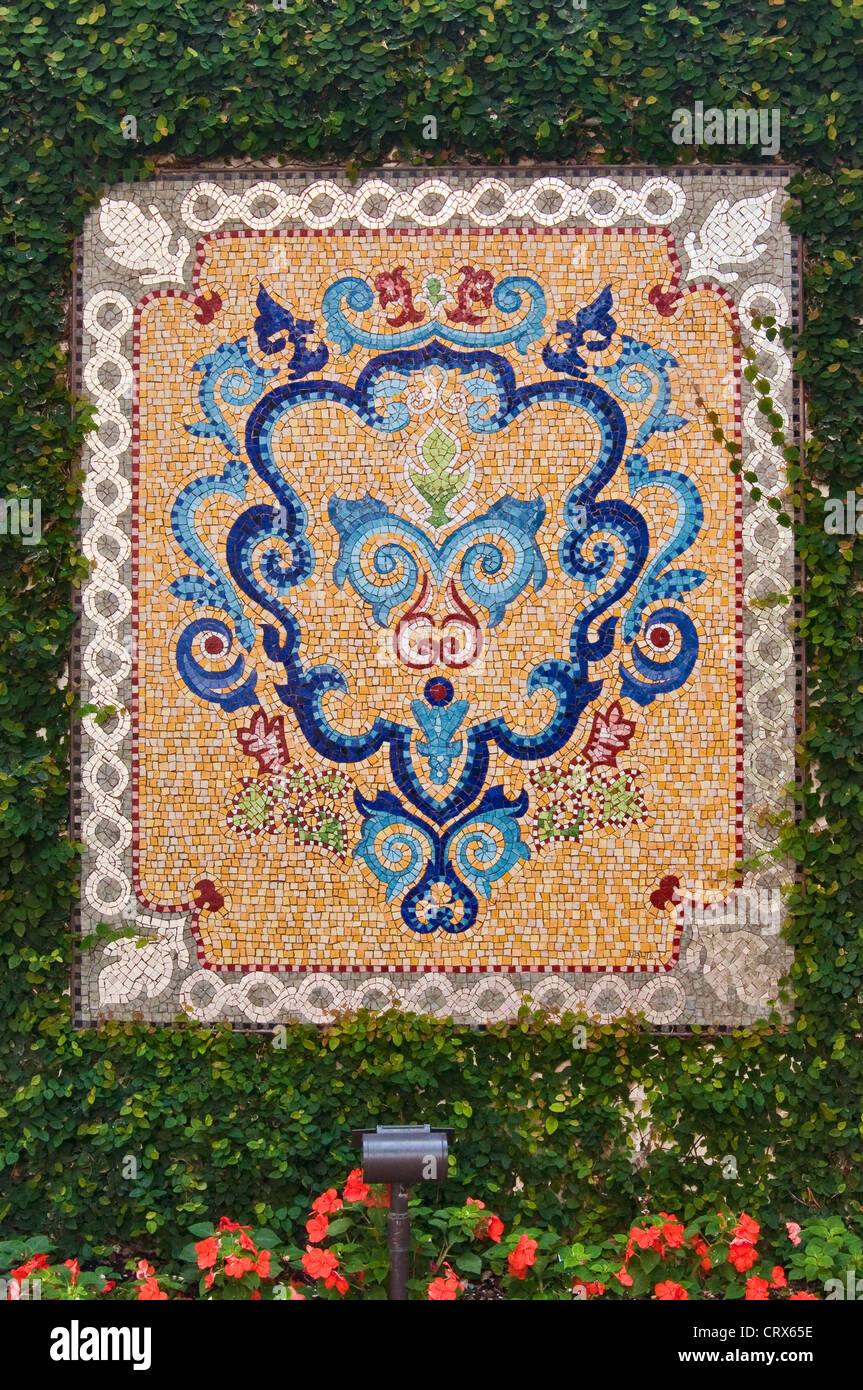 Tile mosaic at River Walk, San Antonio, Texas, USA Stock Photo
