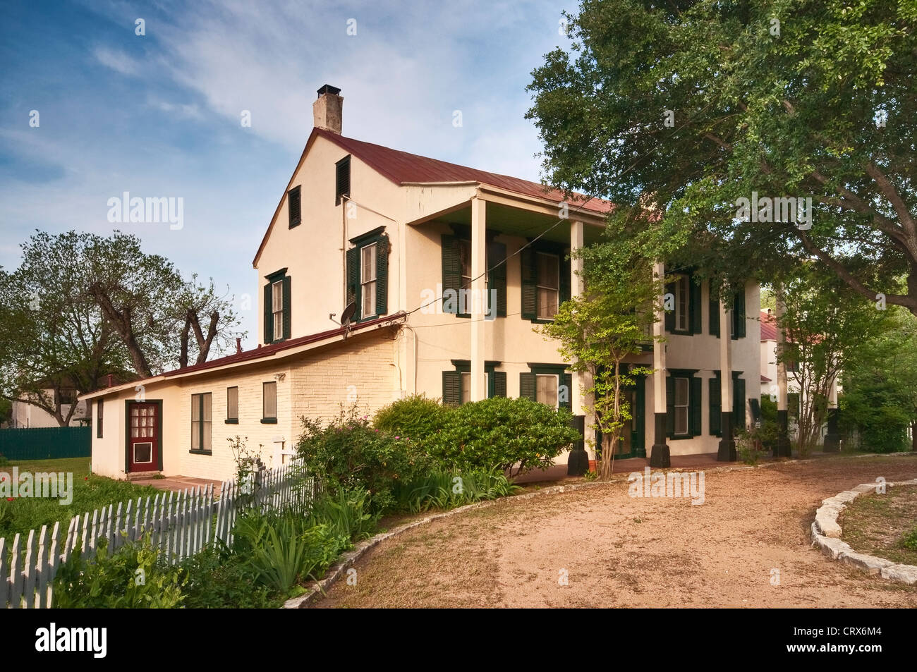 Hotel Tarde, built 1852, Historic Walk in Castroville, Texas, USA Stock Photo
