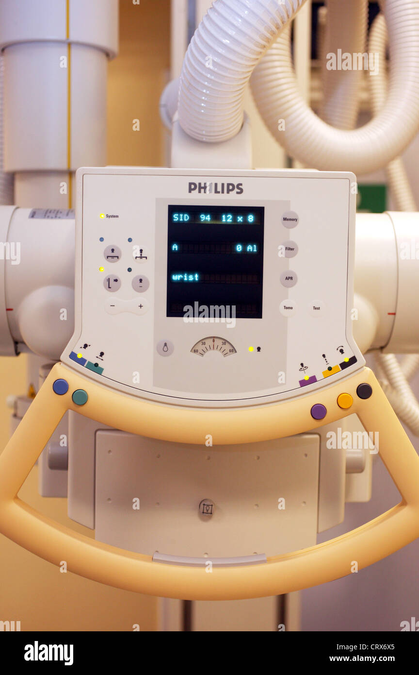 X-ray machine control panel. Stock Photo