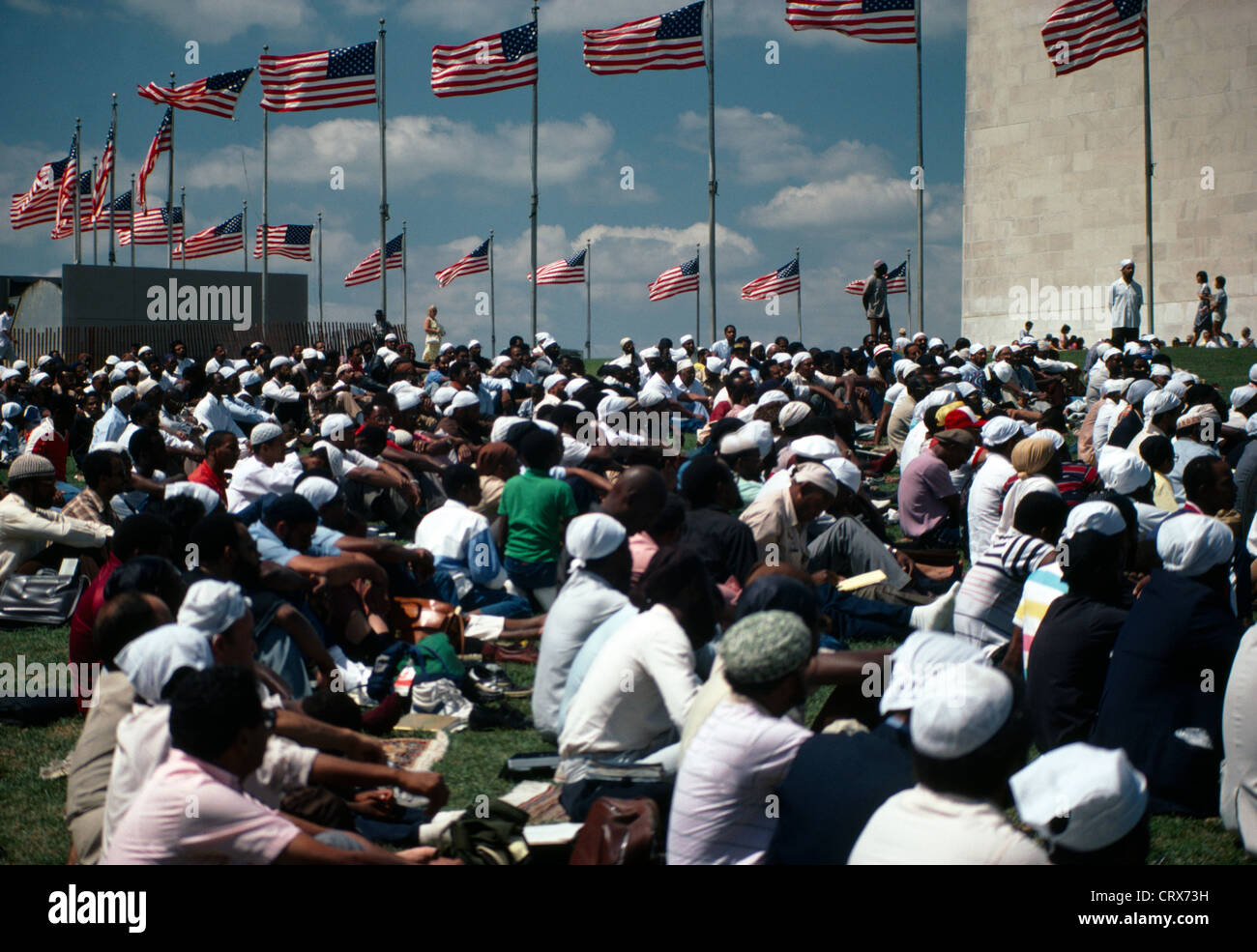 Washington DC Usa Muslims Praying Jumua Stock Photo
