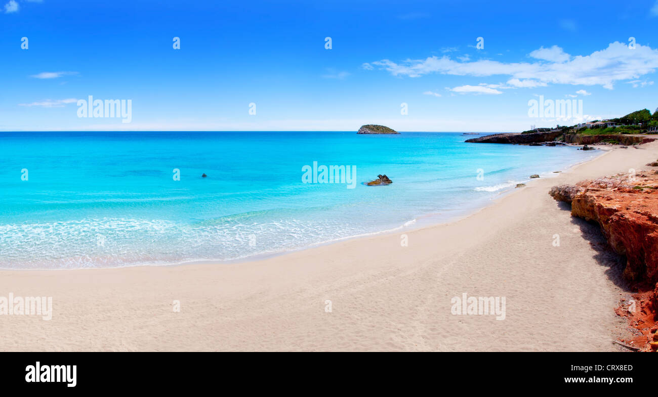 Cala Nova beach in Ibiza island with turquoise water in Balearic ...