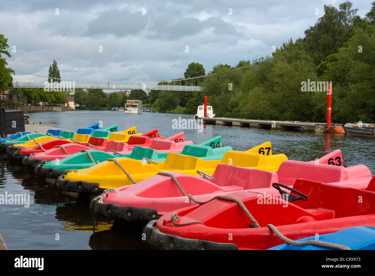 Pedal Boats On the River Dee, Chester Stock Photo Alamy