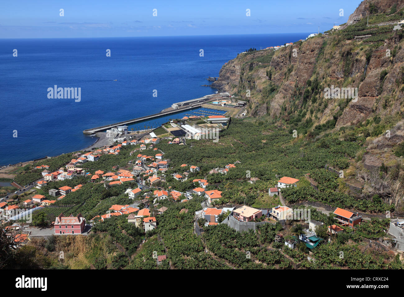 new Marina of Lugar de Baixo, Madeira, Portugal, Europe. Photo by Willy Matheisl Stock Photo