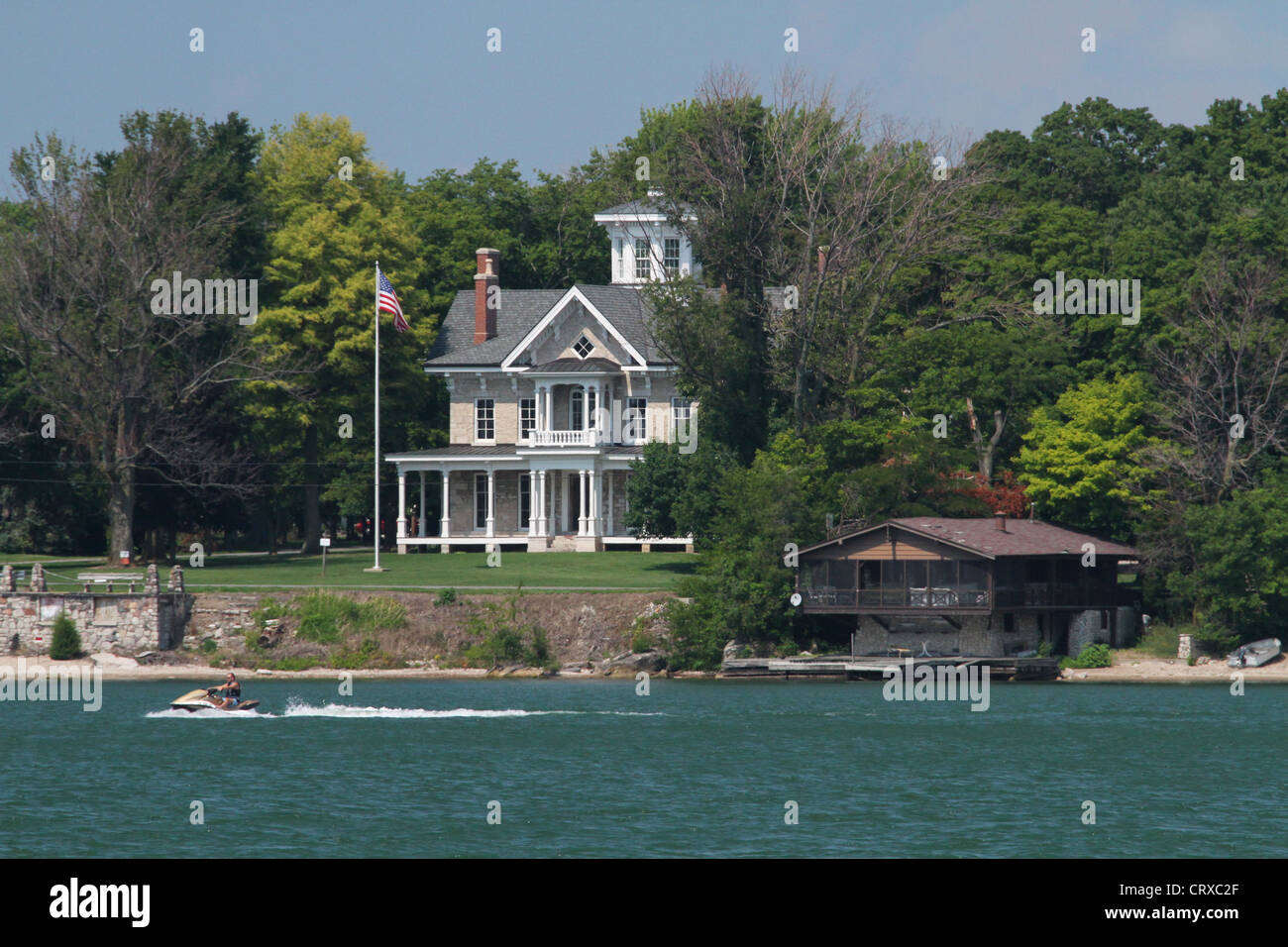 Kelley Mansion. House at East Lake Shore Road, Kelleys Island, Ohio